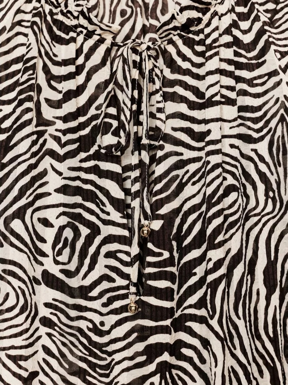 Zara Zebra-Print Maxi Dress in Cream & Black - Picture 8 of 8